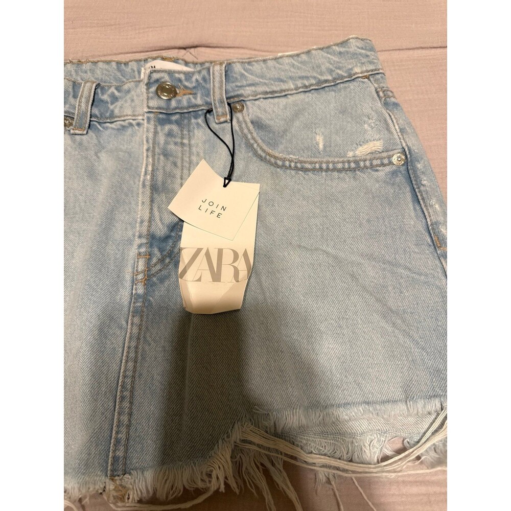 NWT Zara denim mini skirt Medium - Picture 4 of 7
